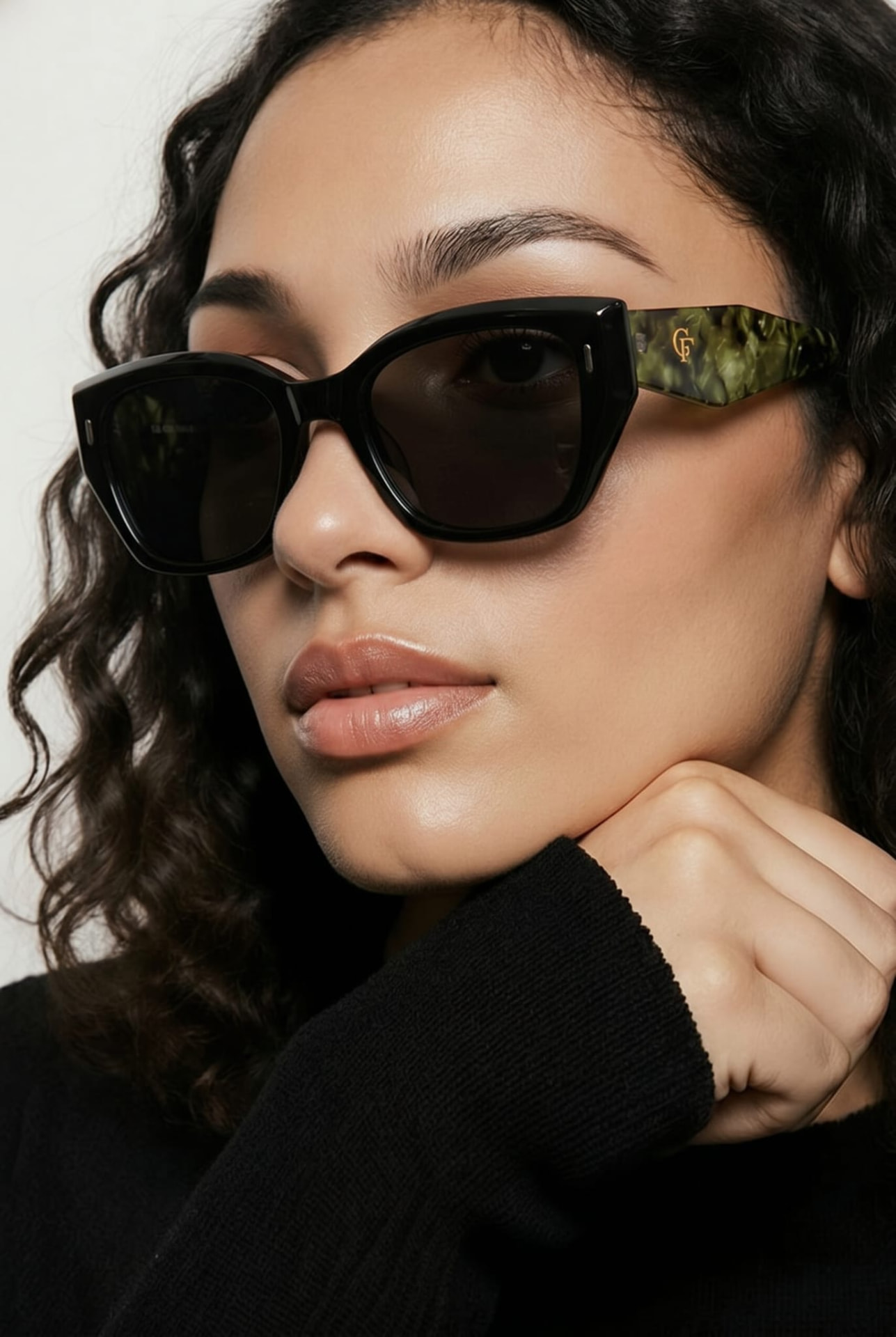 Olive Marble Cat-Eye