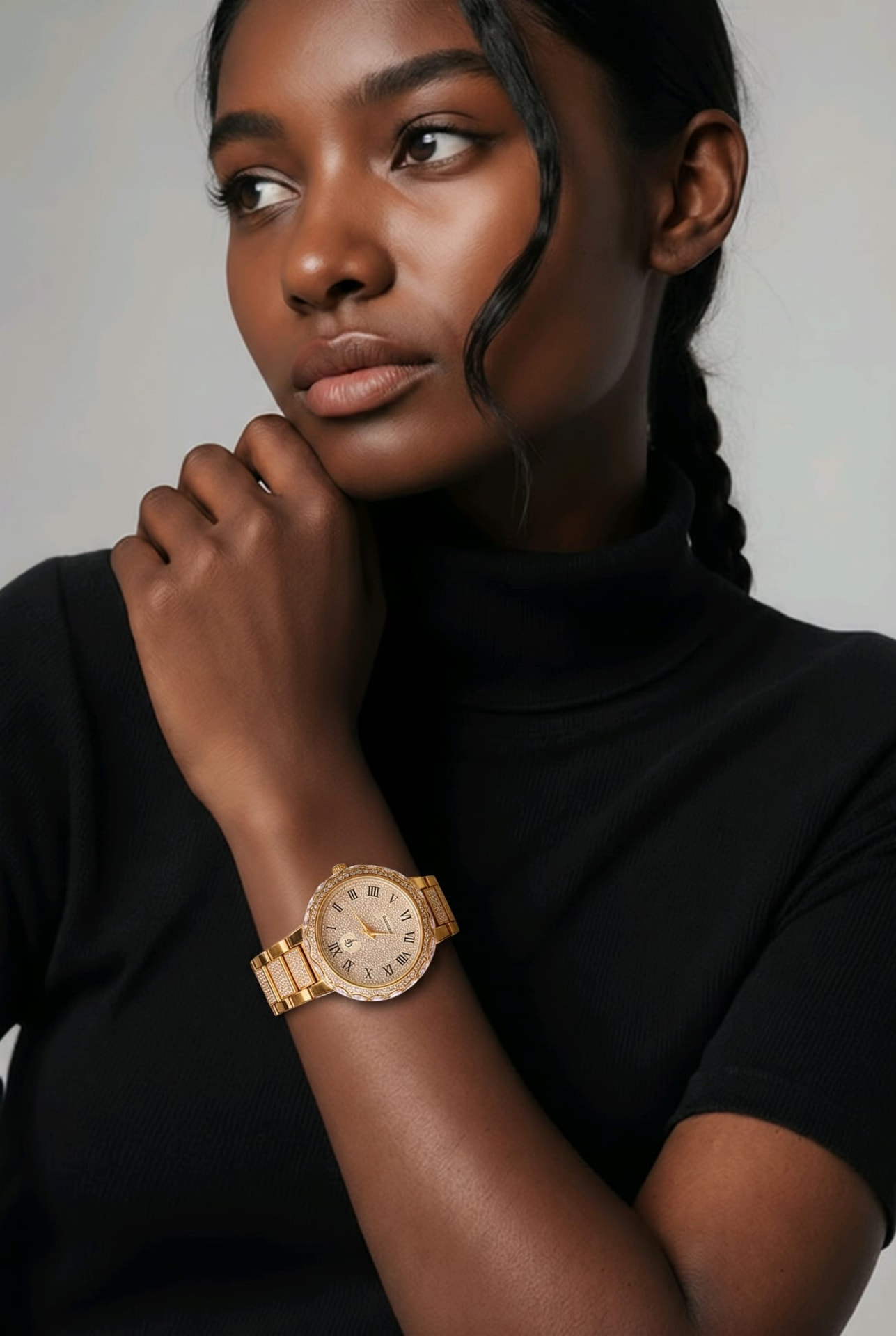 Pavé Gold Watch
