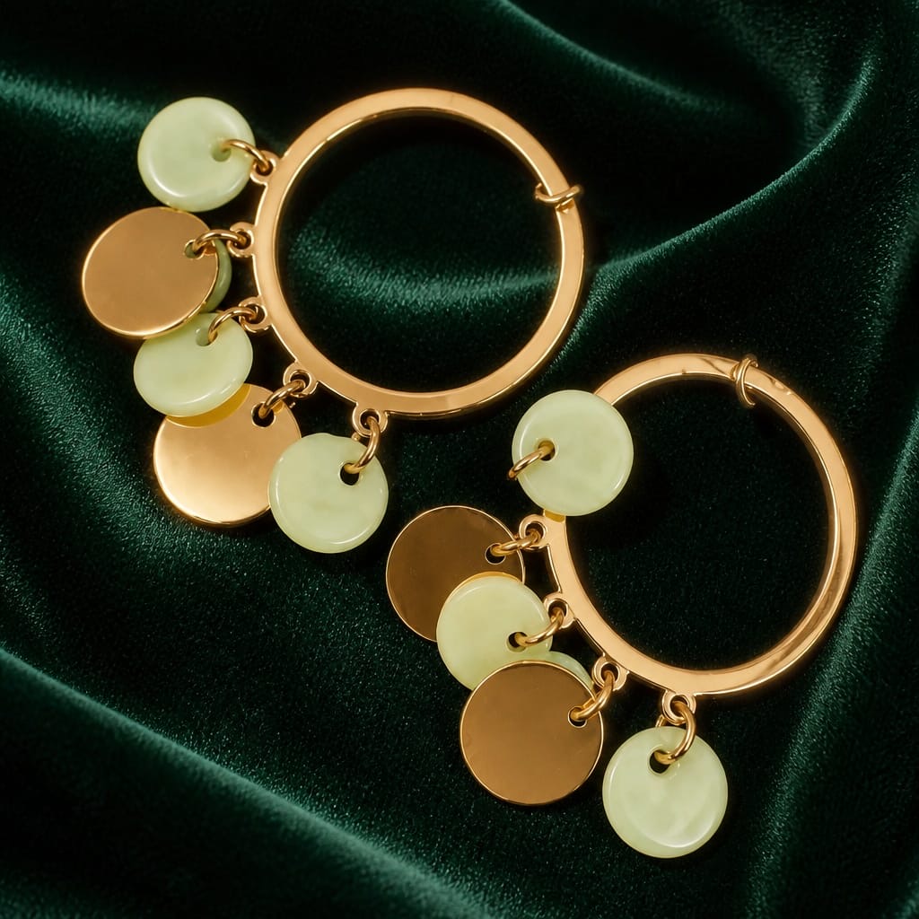 Jade Velvet Hoops