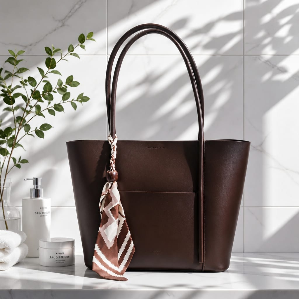 Cacao Leather Tote